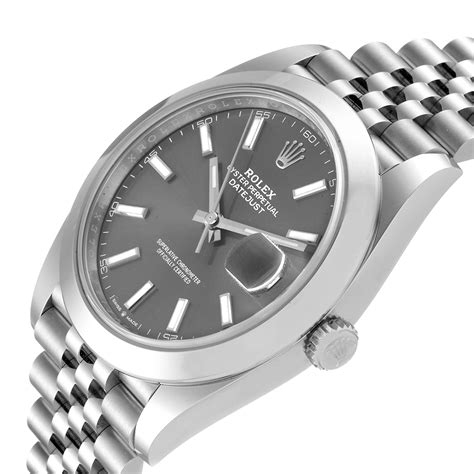 rolex datejust 41 gray dial|Rolex Datejust 41 specifications.